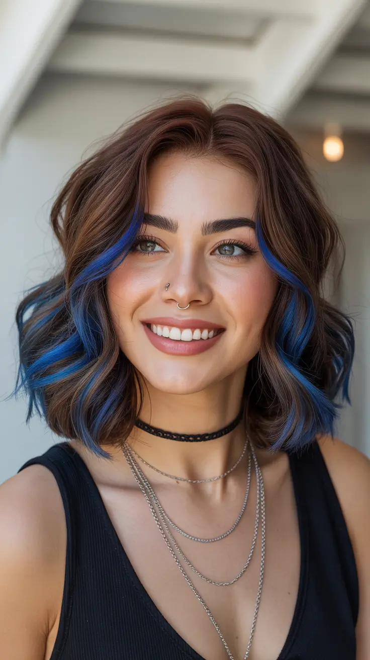 hair color 2026 Blue Peekaboo Charm