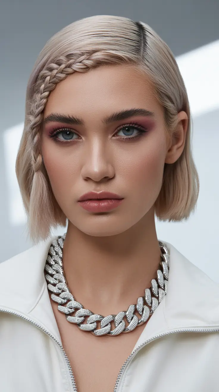 modern braids hairstyle 2026 chic accessories