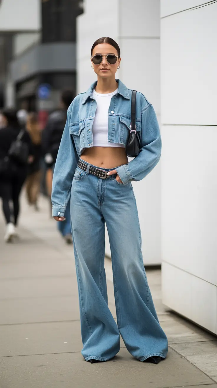 jeans outfits 2026 Downtown Energy