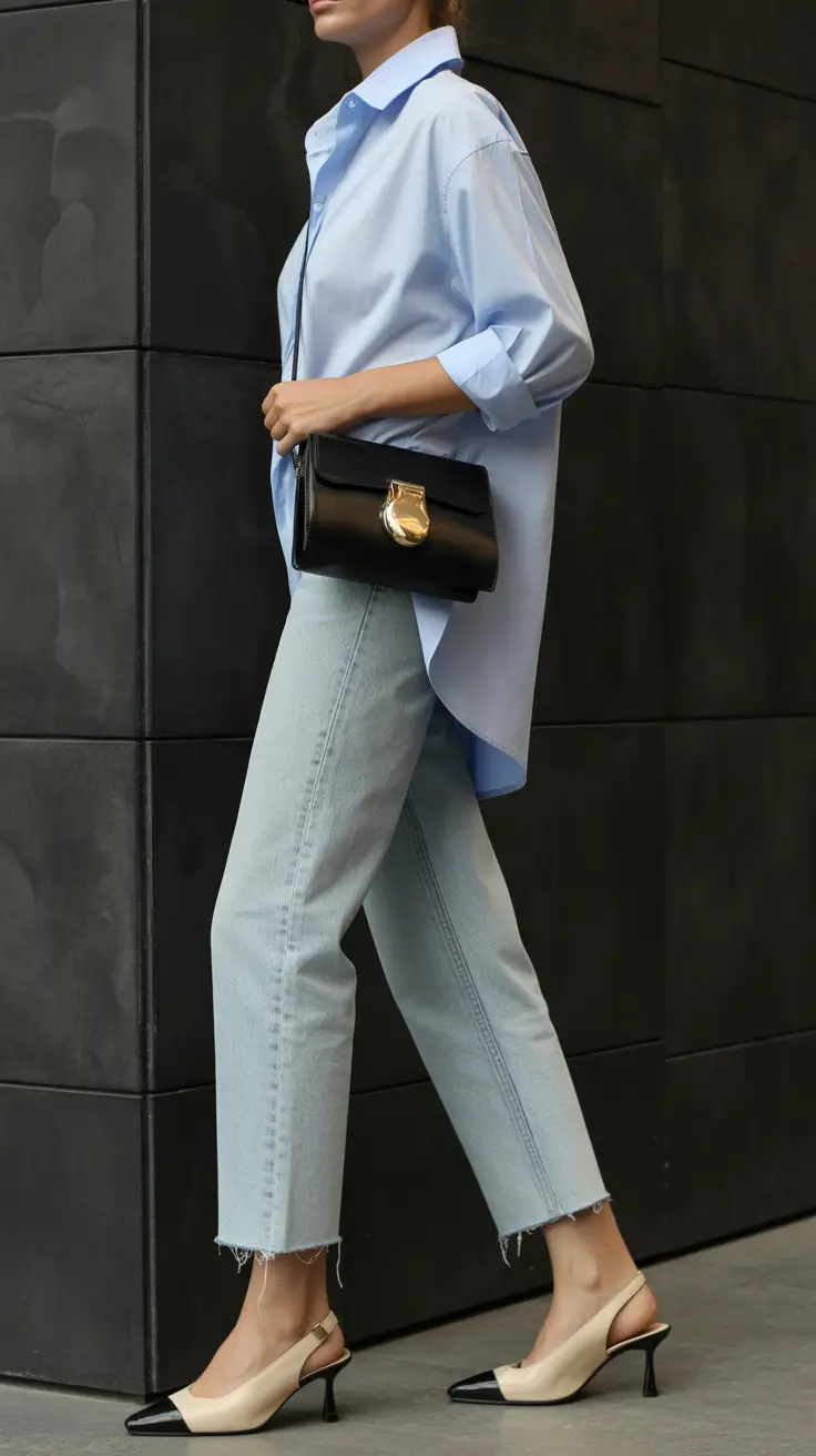 jeans outfits 2026 Modern Parisian Cool