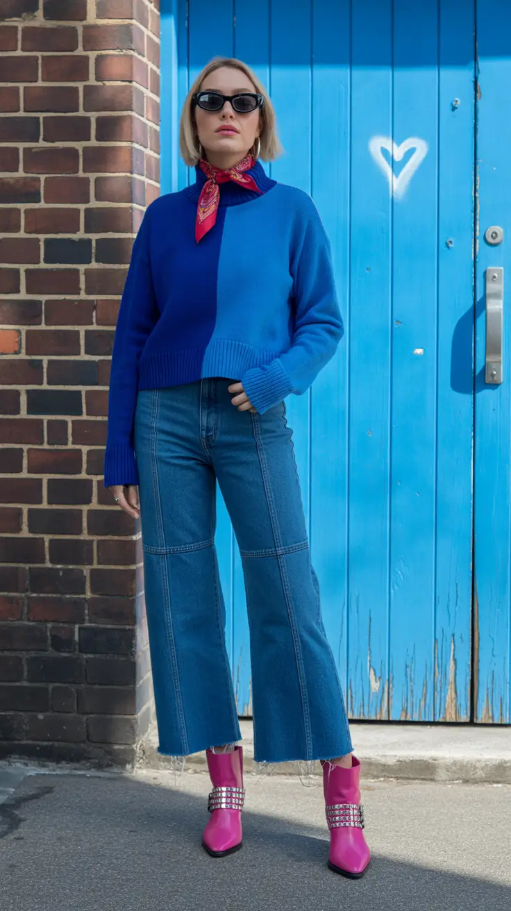 jeans outfits 2026 Electric Elegance