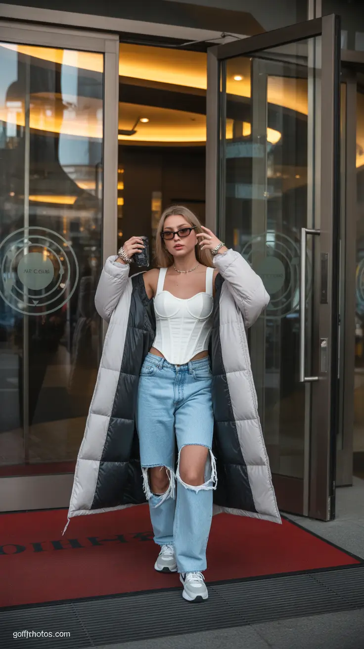 jeans outfits 2026 Sporty Luxe Street Energy