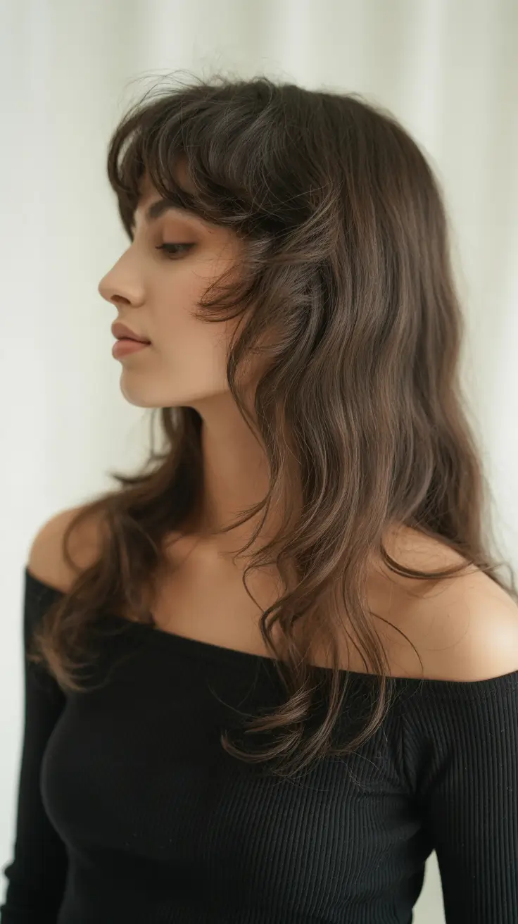 haircuts for long hair 2026 Modern Wolf Cut with Feathered Texture