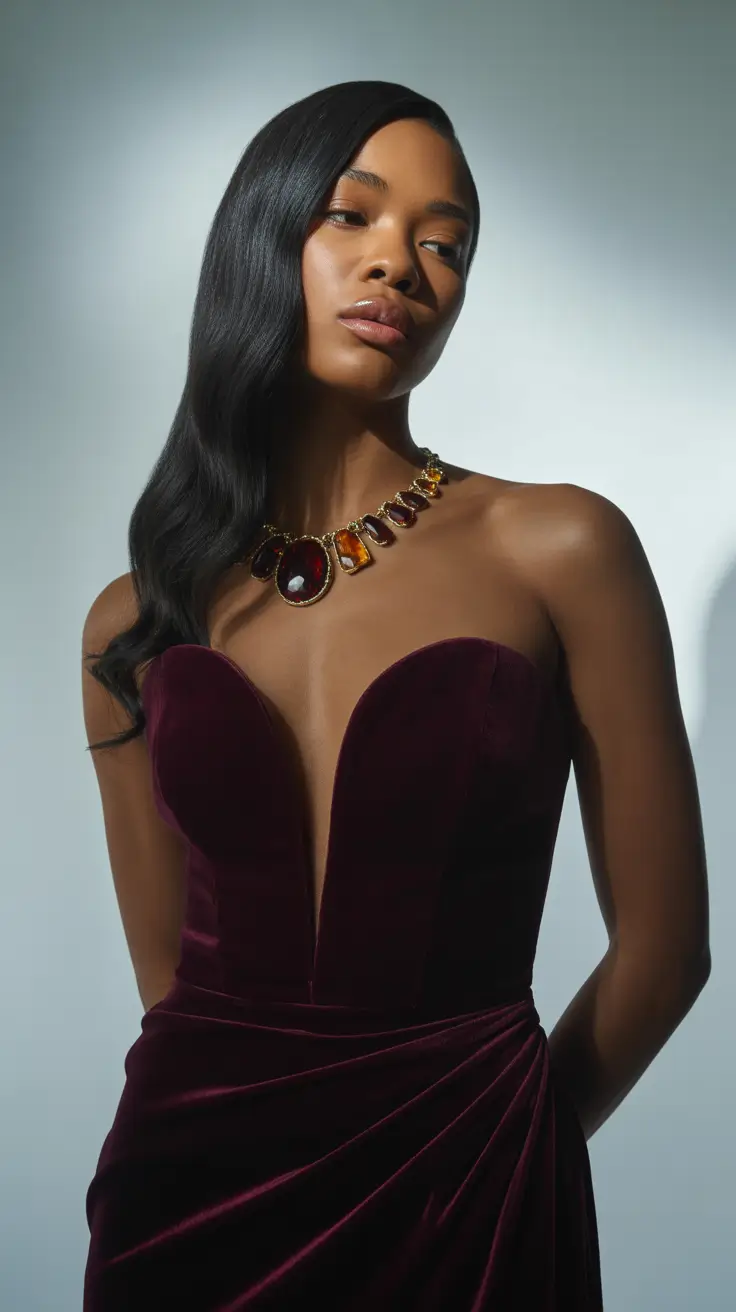 haircuts for long hair 2026 Glossy Side Wave Elegance