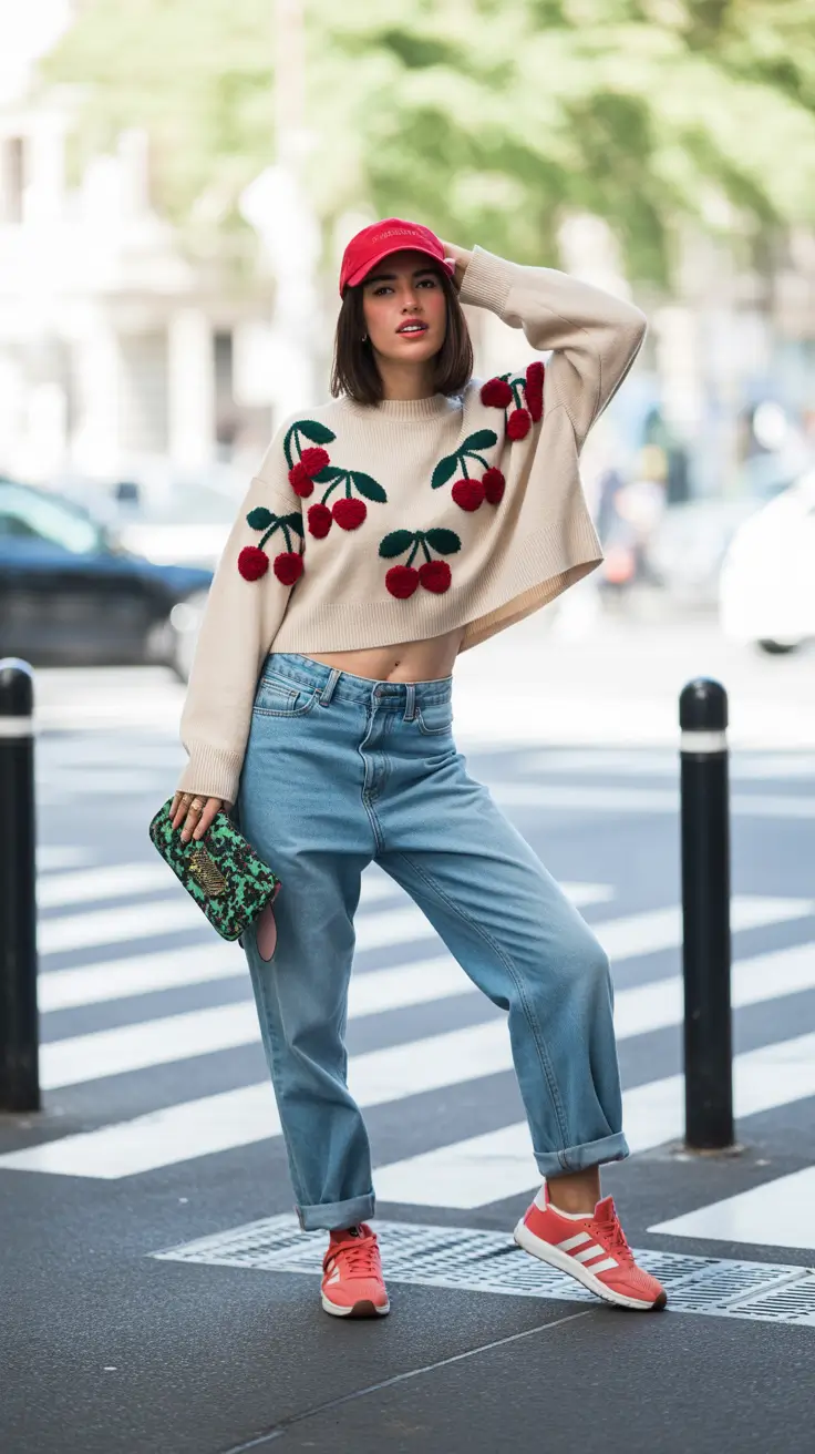 new york outfits 2026 Cherry Pop Street Style Energy