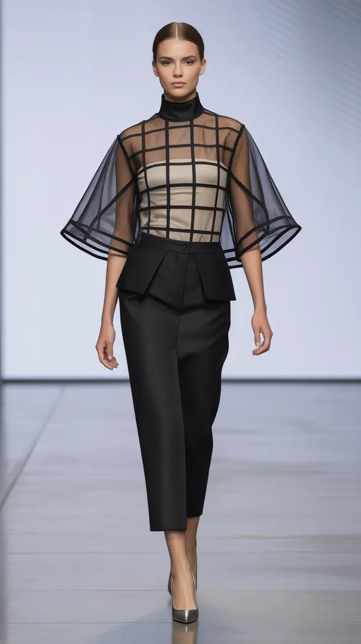 new york outfits 2026 Structured Lines and Sheer Geometry