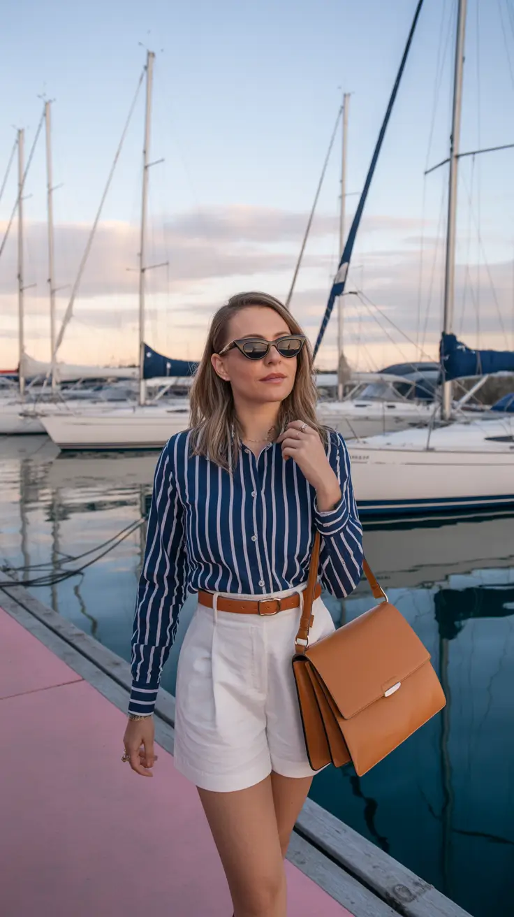 old money outfits 2026 Seaside Poise in Nautical Stripes
