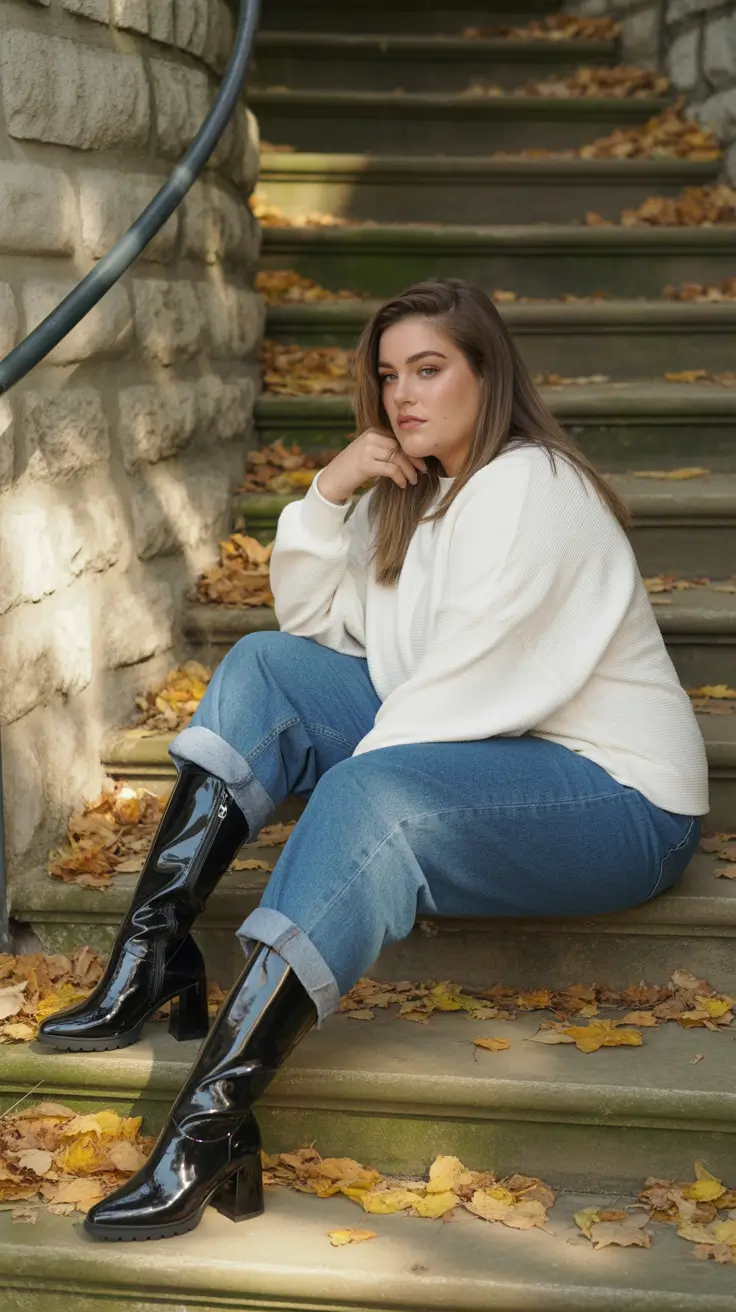 plus size outfits 2026 Autumn Denim Ease