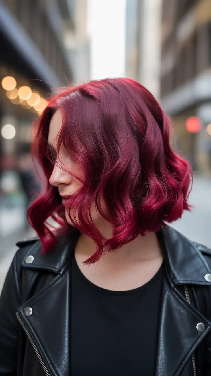 red hair colors 2026 bold cherry red bob