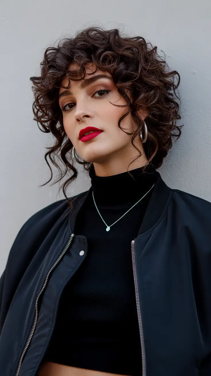 haircut for round face 2026 Textured Chocolate Crop