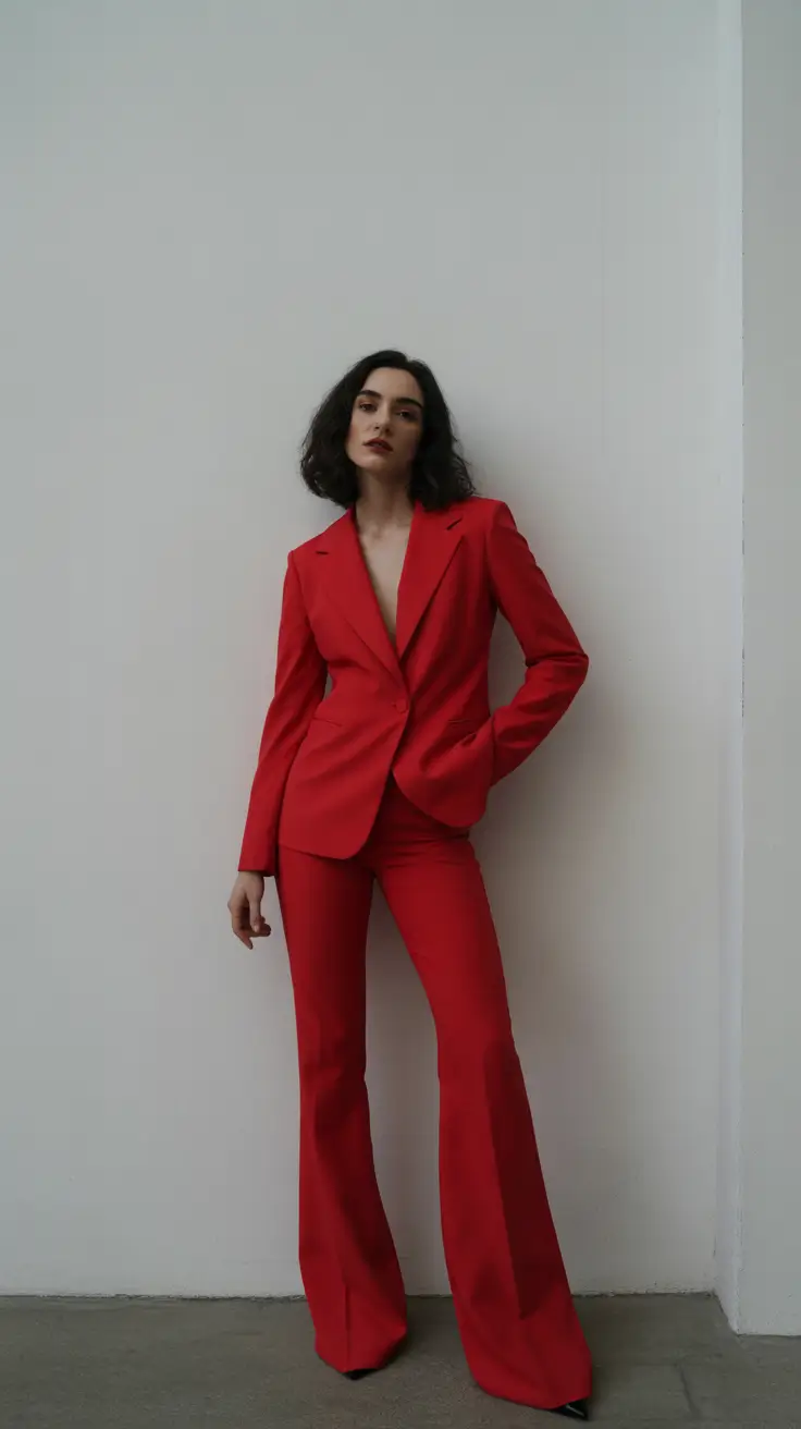 formal outfits for women 2026 Red Power Suit Confidence