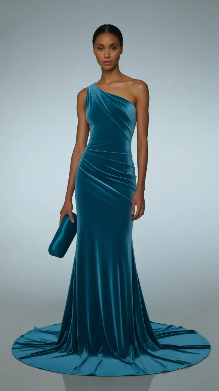 formal outfits for women 2026 Velvet Ocean Elegance