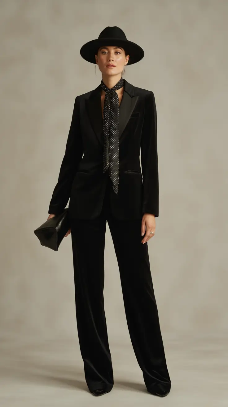 formal outfits for women 2026 Velvet Noir Sophistication