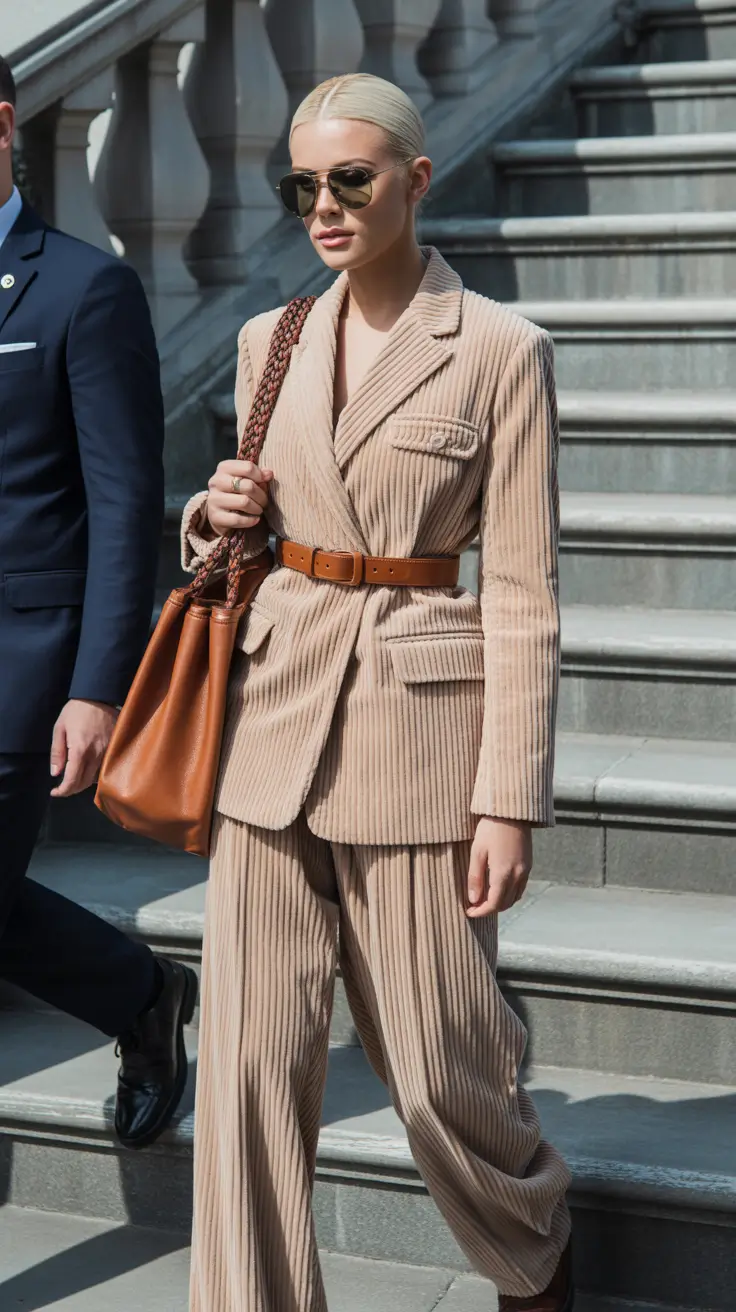 formal outfits for women 2026 Textured Beige Confidence