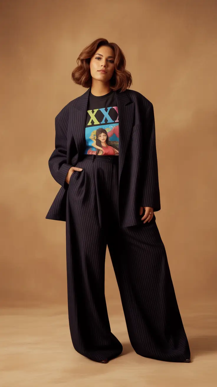 outfits midsize 2026 Tailored Graphic Harmony