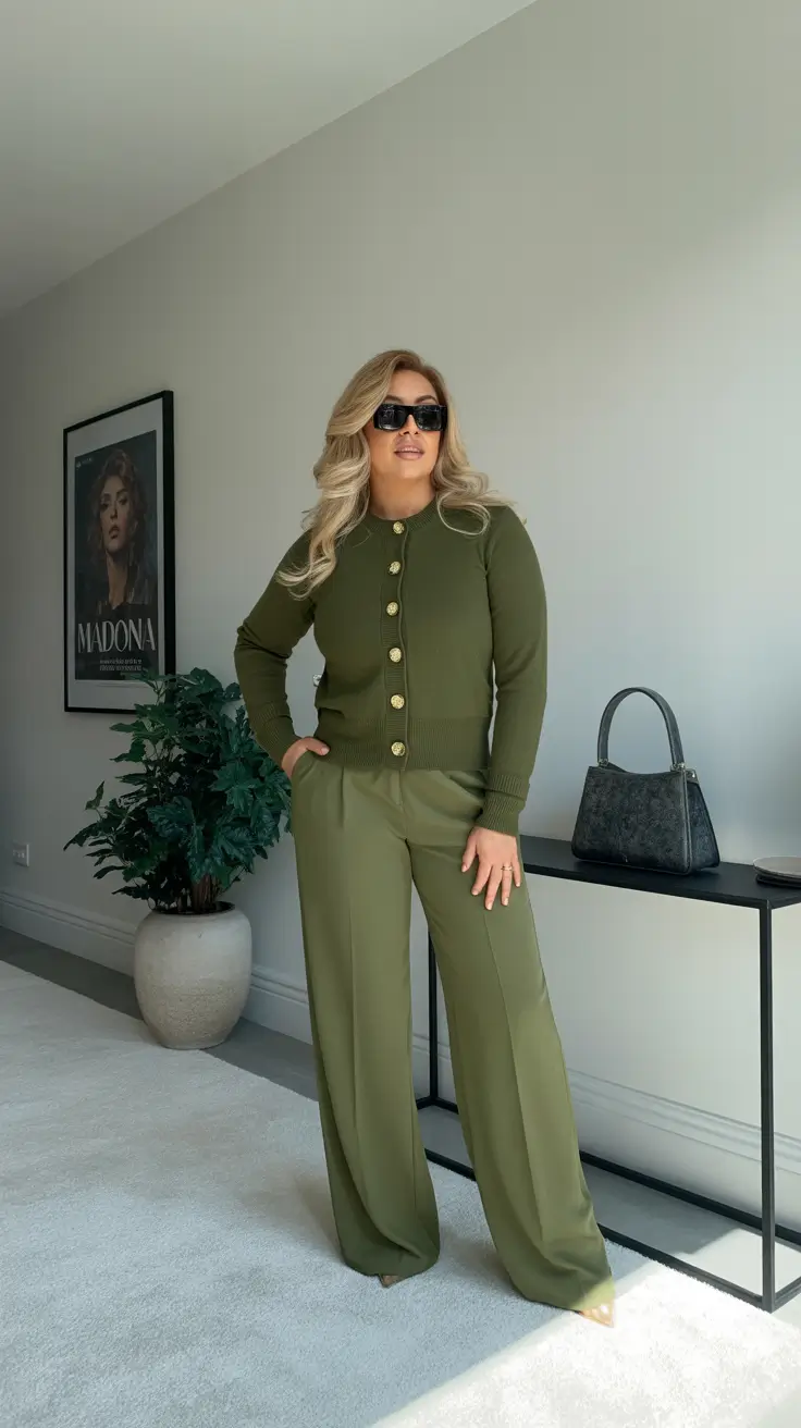 outfits midsize 2026 Olive Elegance In Motion