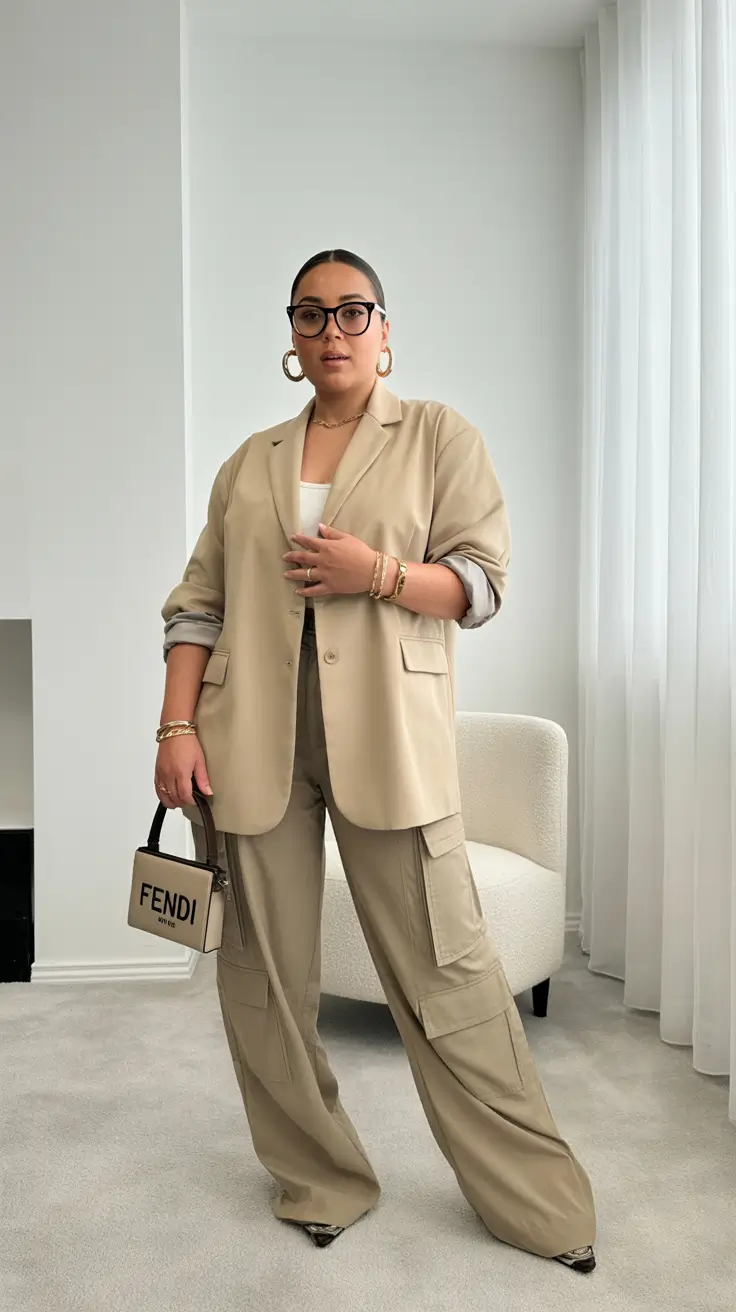 outfits midsize 2026 Neutral Power Play