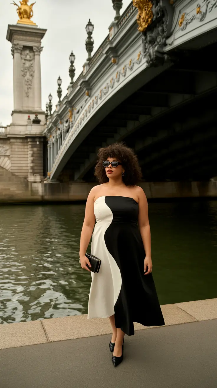 outfits midsize 2026 Parisian Elegance with Contrast