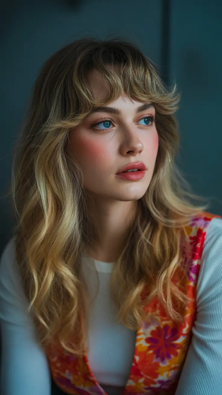 shag haircut 2026 Soft Honey Waves