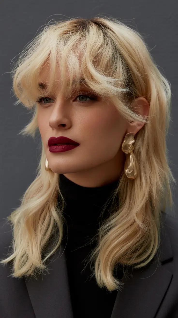 shag haircut 2026 Glam Platinum Wolf Shag