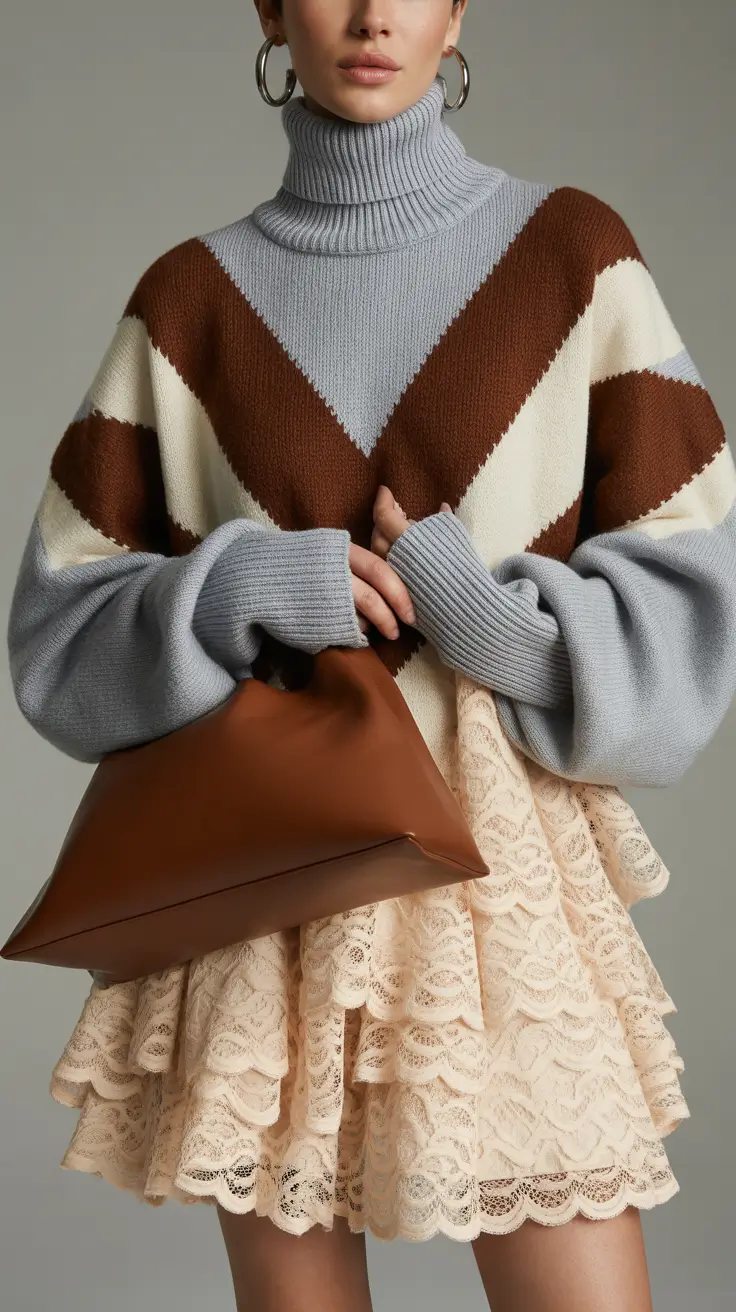 sweater outfits 2026 Retro Cool with a Modern Edge