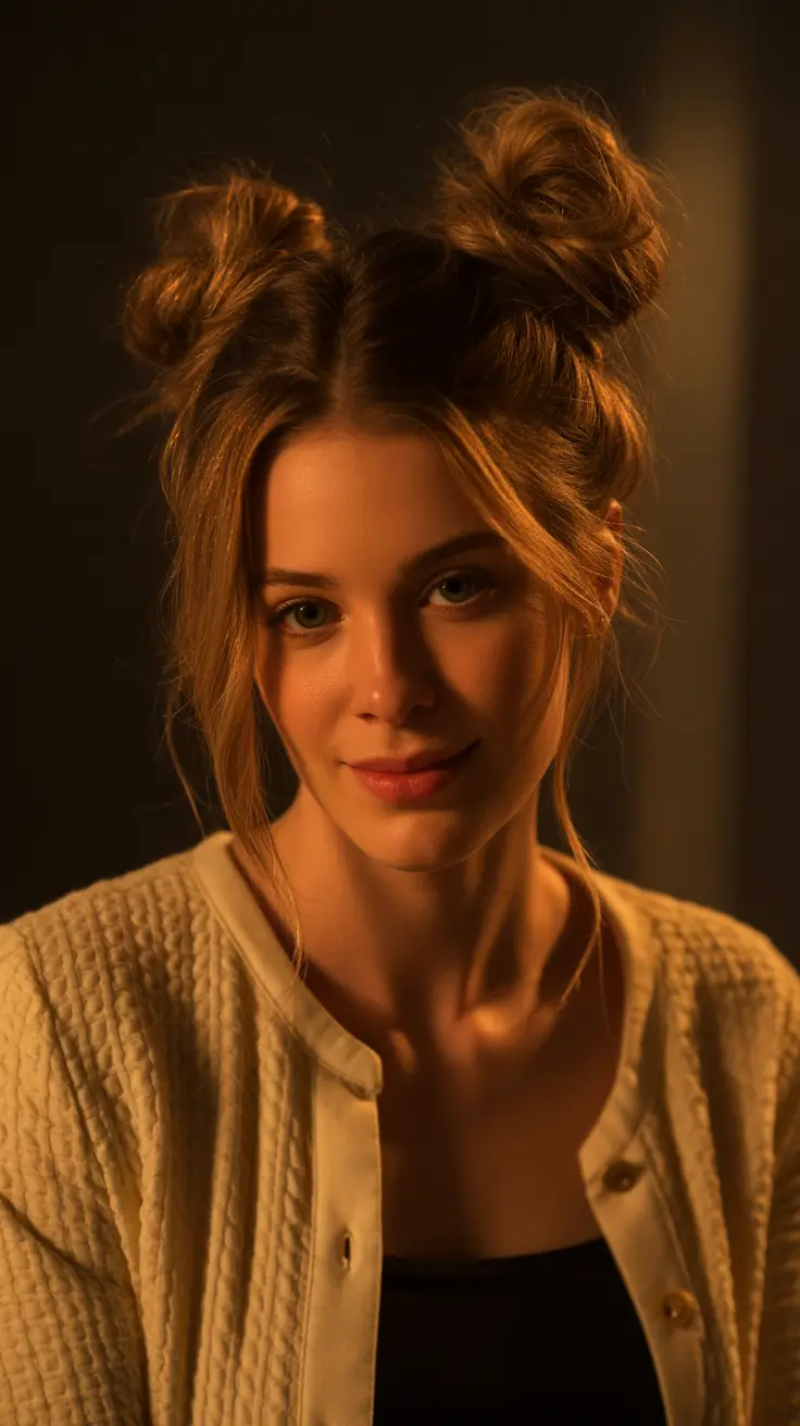 Hairstyles ideas 2026 Playful Buns with Soft Waves