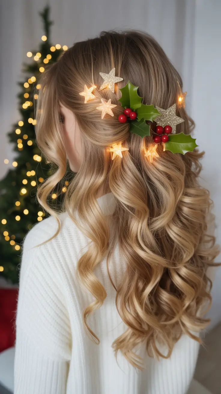 Trendy 2026 Hairstyles Ideas for Women Holiday Hair with Starry Accents
