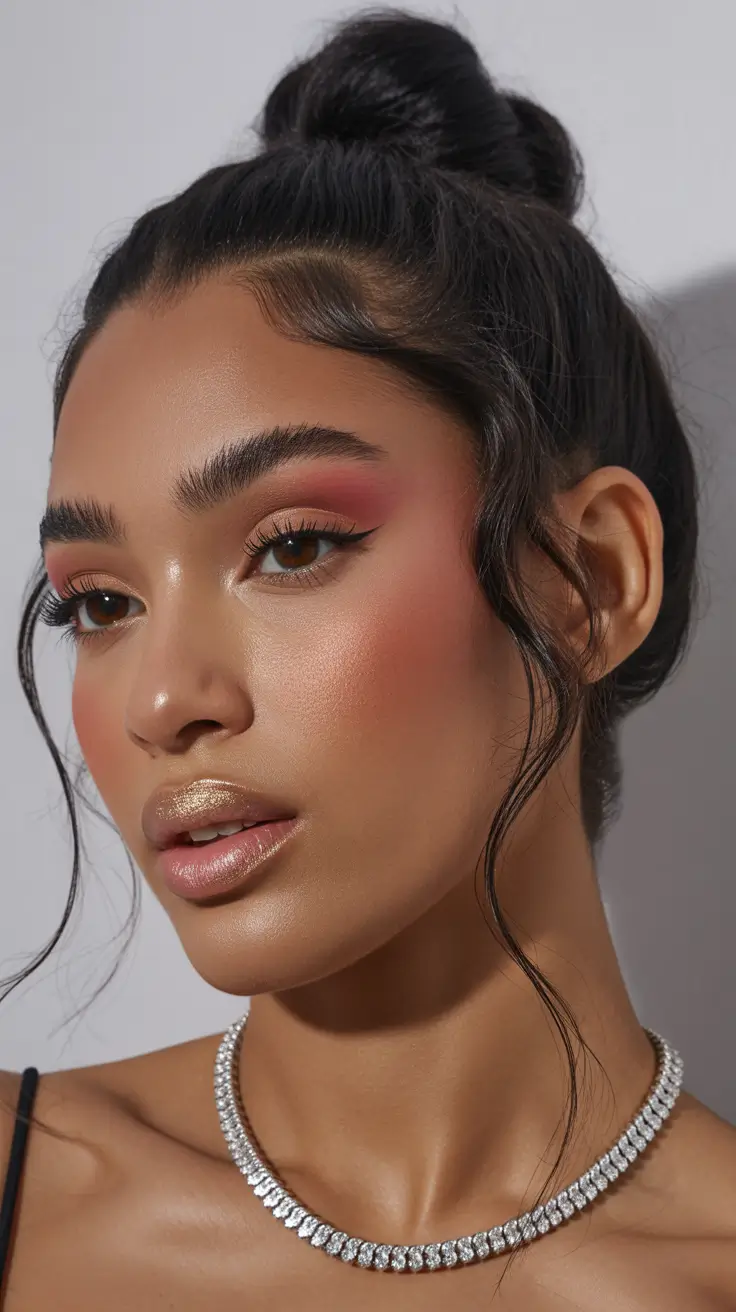 cute hairstyle 2026 Effortless High Bun with Loose Strands