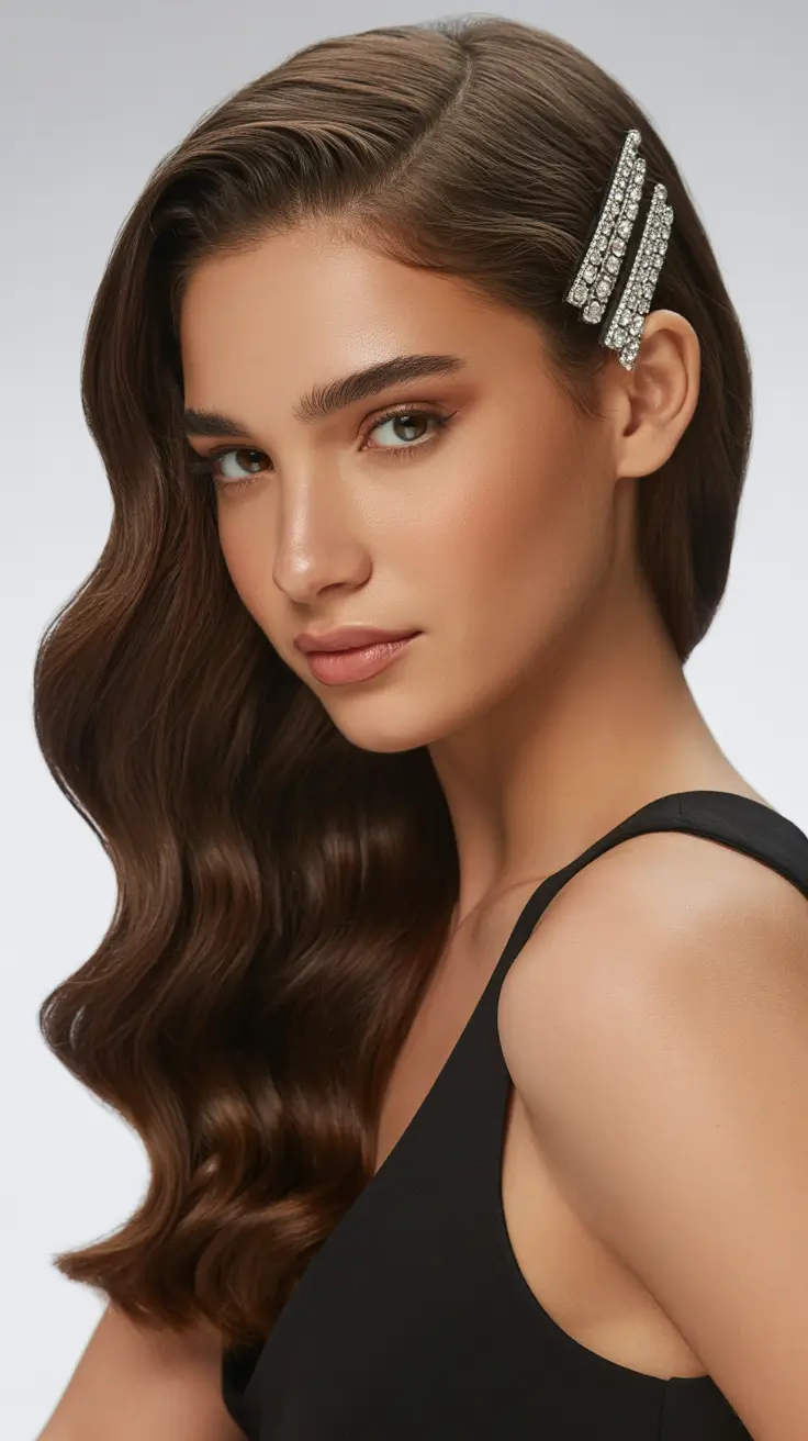 cute hairstyle 2026 Hollywood Side Wave