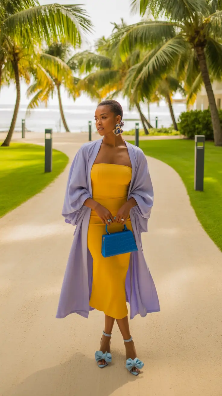 trendy outfits 2026 Sunshine Layers with a Hint of Lavender