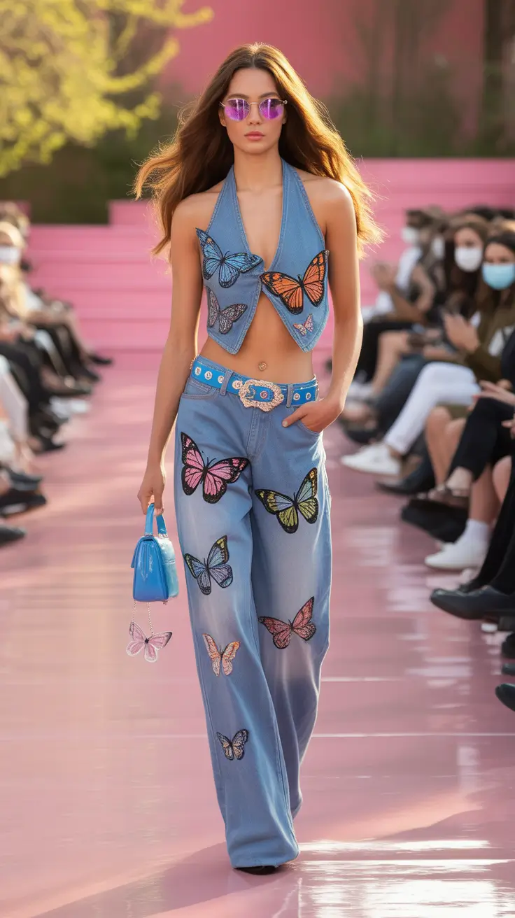 y2k outfits 2026 Butterfly Denim Dream