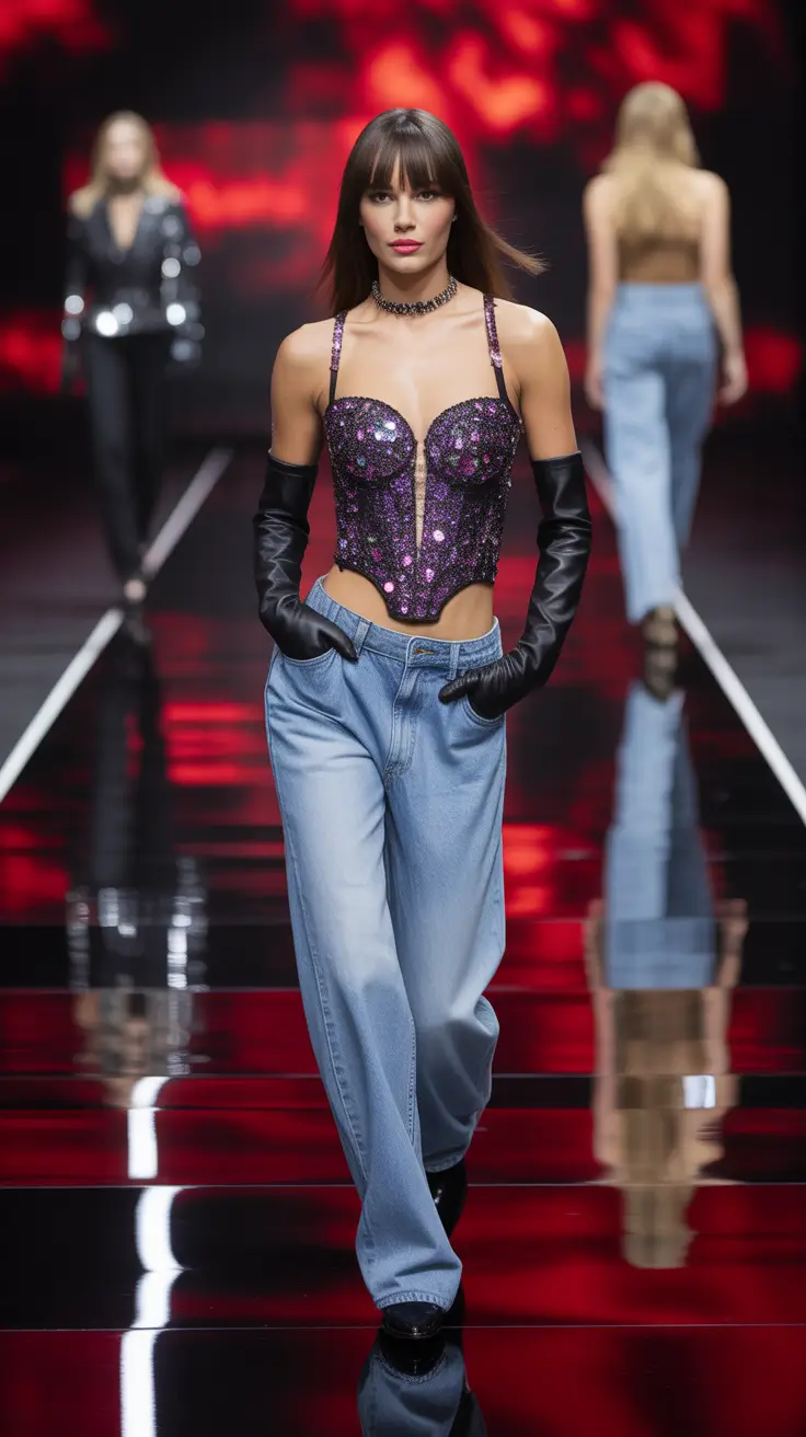 y2k outfits 2026 Runway Rebel Glam