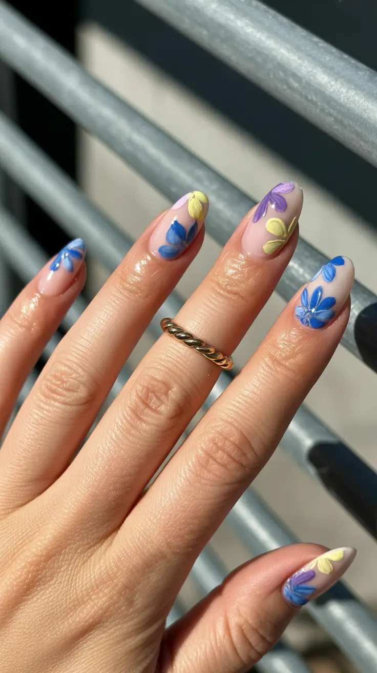 Best Gel Nails 2026 Colorful Blooming Gel Nails