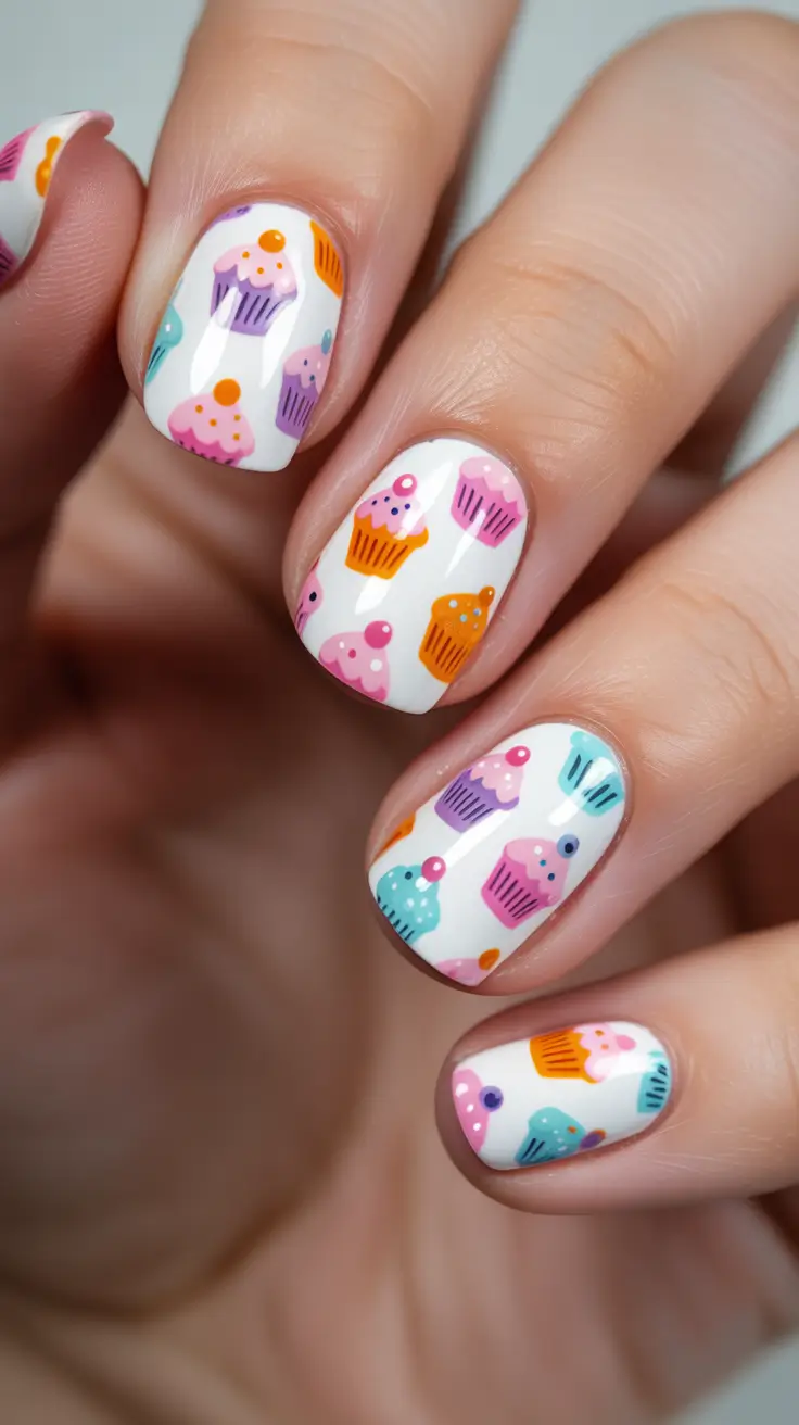 Birthday Nail Designs 2026 Cute Cupcake Nails