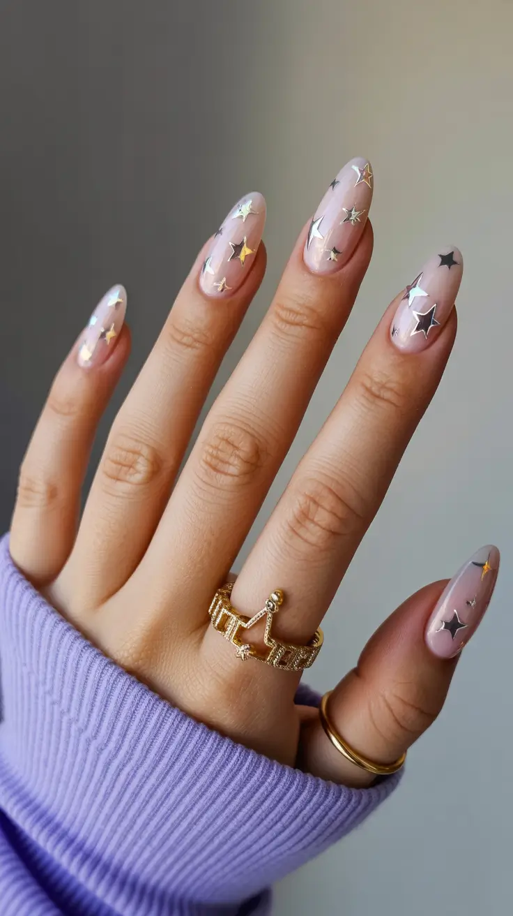 Birthday Nail Designs 2026 Pink Star Nails