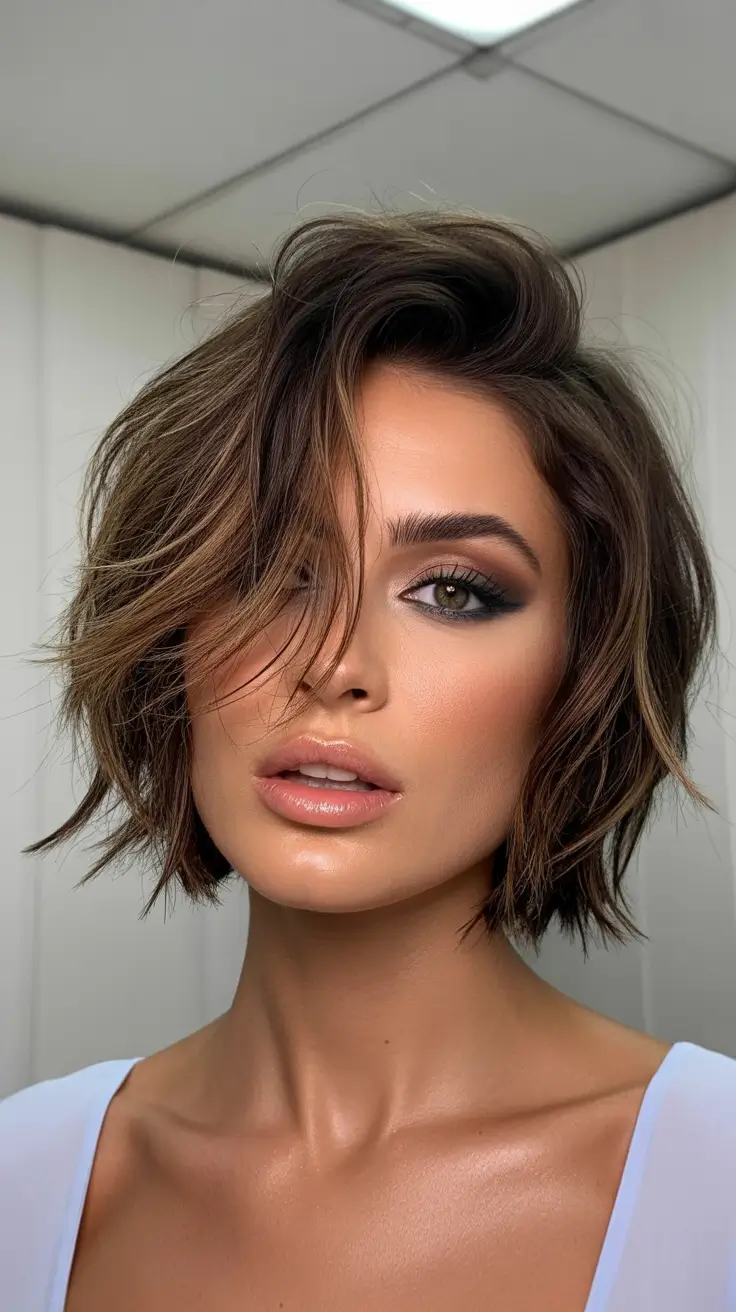 Choppy Bob Haircuts 2026 Effortless Smoky Texture