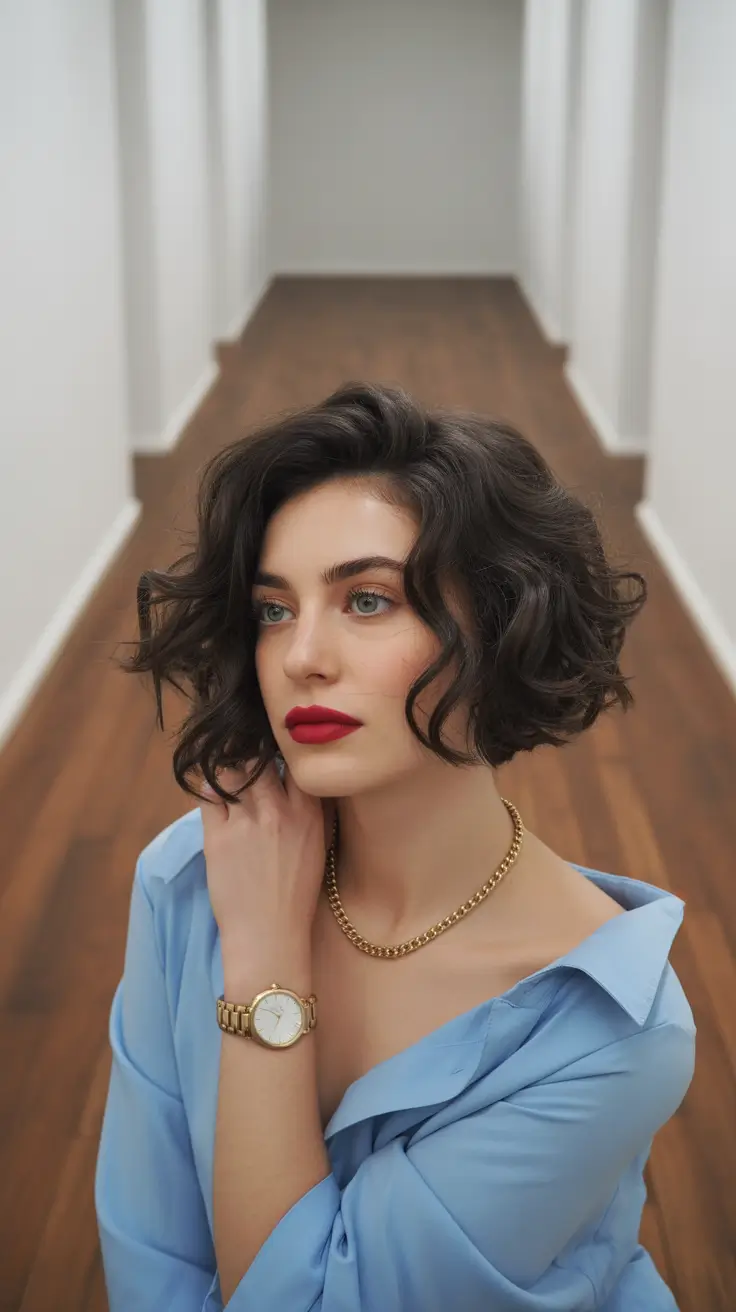 Choppy Bob Haircuts 2026 Midnight Silk Curl