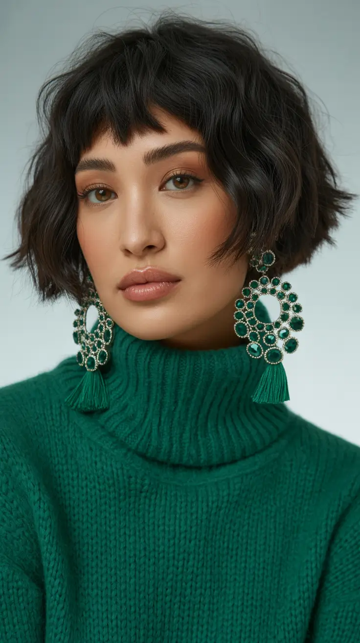 Choppy Bob Haircuts 2026 Soft Tousled Bob With Micro Bangs