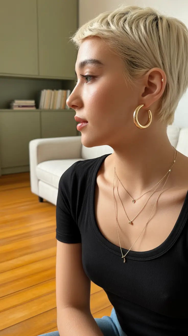 Short Haircuts 2026 Soft Platinum Pixie With Feminine Edges