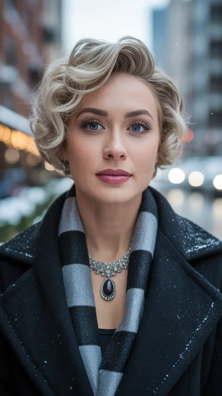 Short Haircuts 2026 Vintage Inspired Short Curly Glam