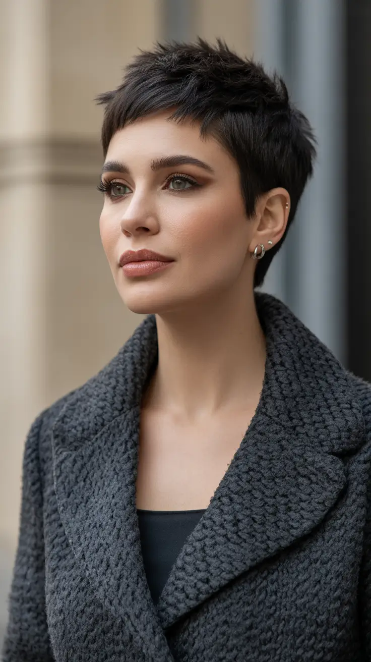 Short Haircuts 2026 Soft Choppy Pixie with Parisian Ease