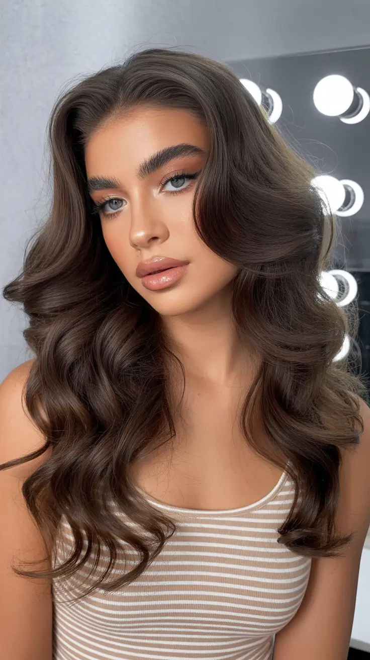 wavy-hairstyle-2026-Glossy-Hollywood-Waves-Revival
