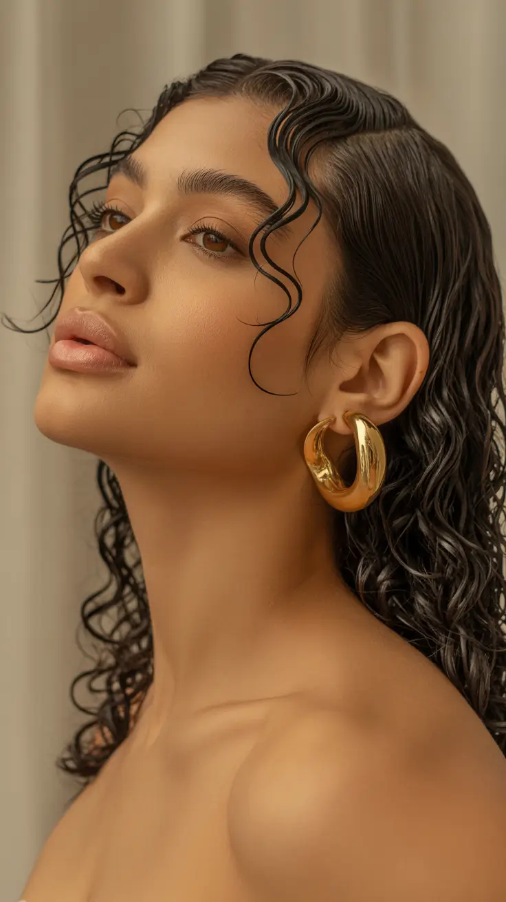 wavy-hairstyle-2026-Wet-Luxe-Perfection