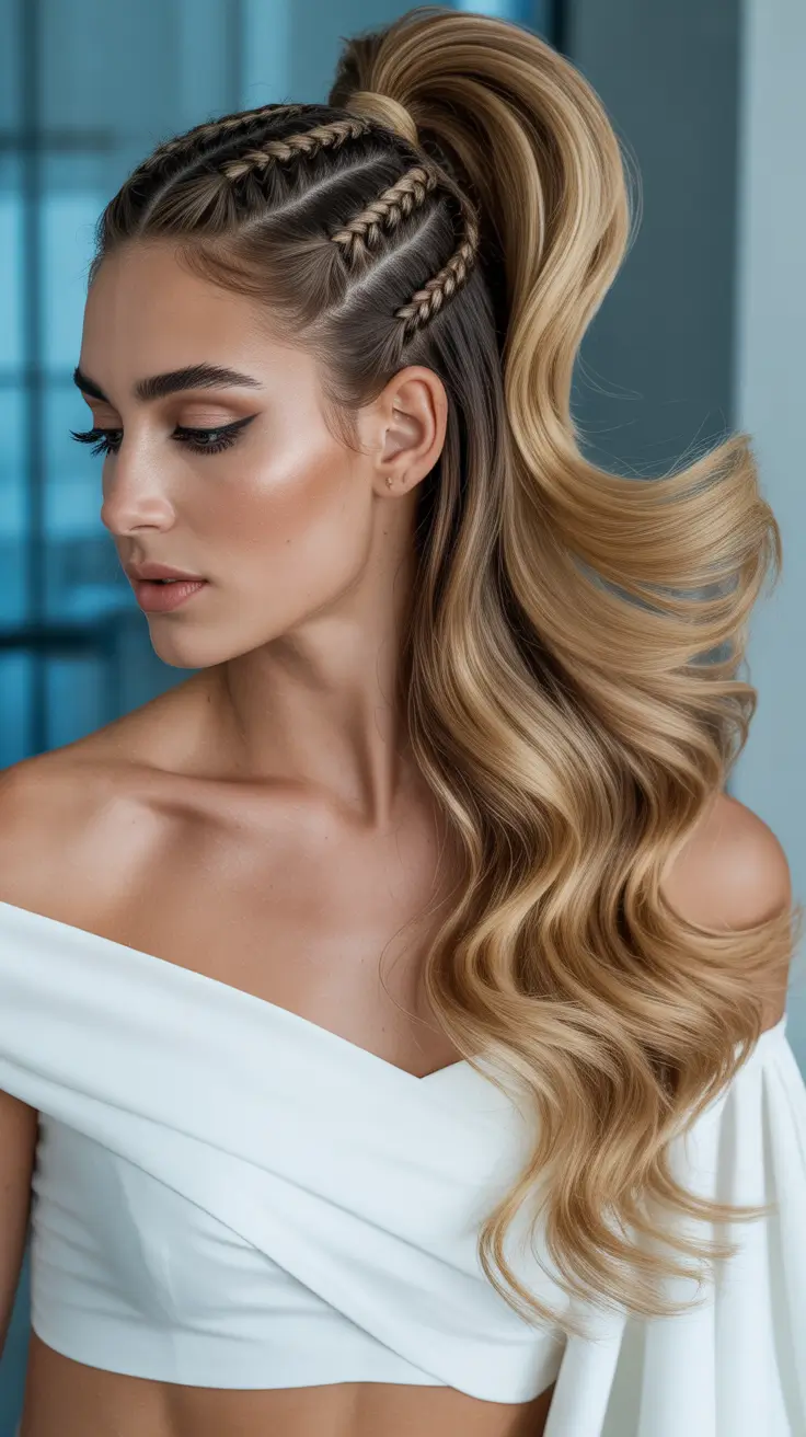 wavy-hairstyle-2026-Braided-Power-Pony-Waves