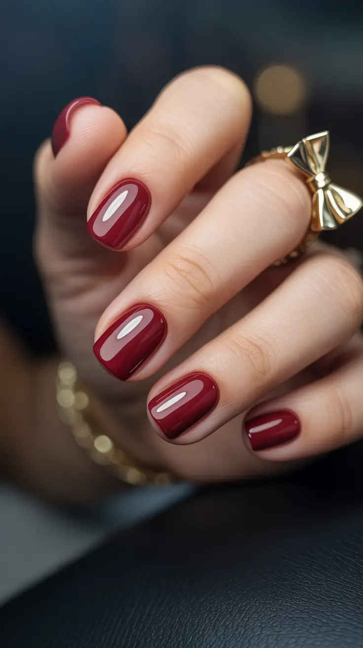 Classic Red Nails 2026 Glossy Short Red