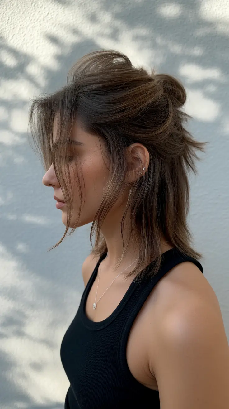 bob hairstyle 2026 Modern Layered Mullet Bob