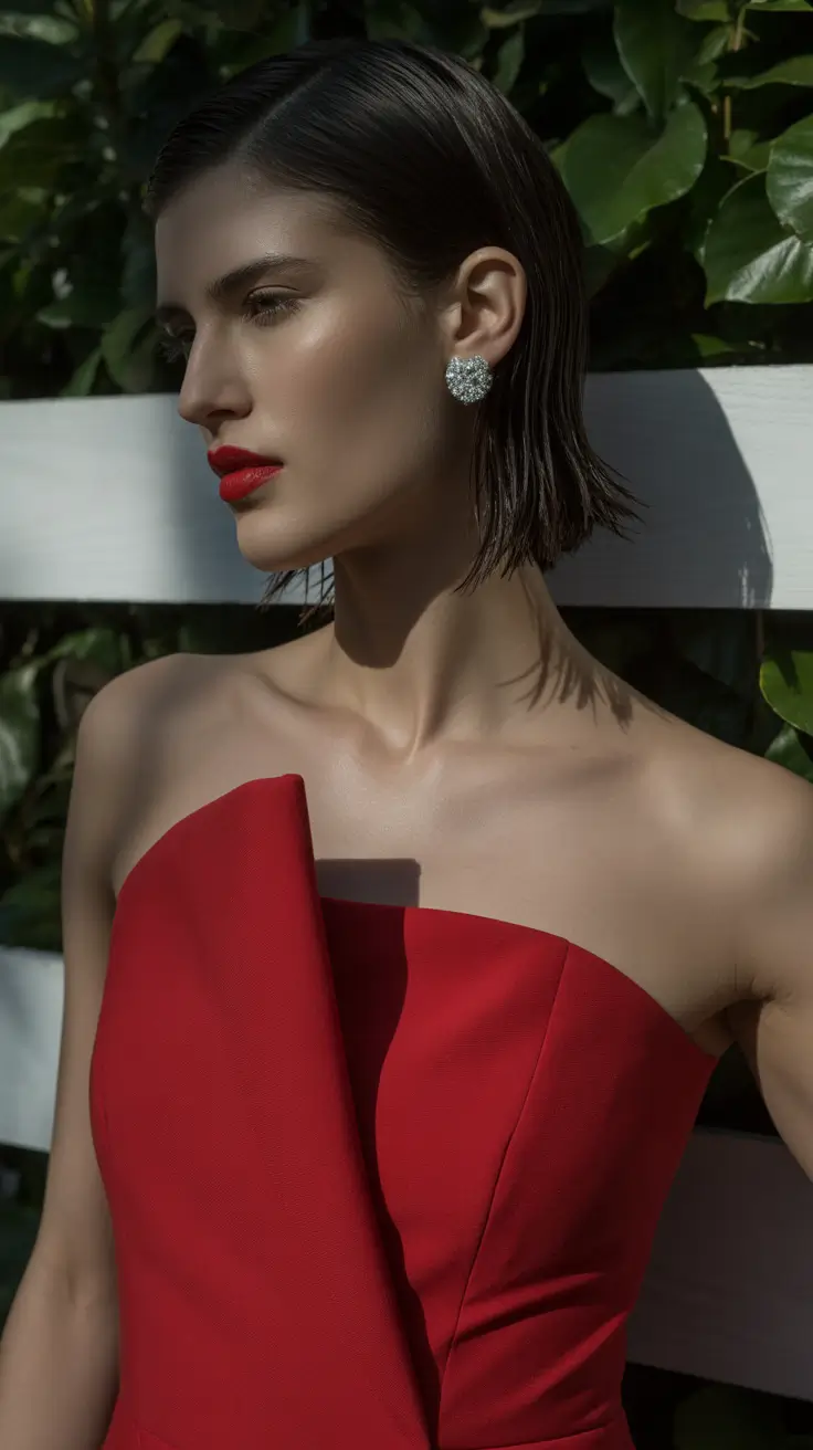 Cute bob hairstyle 2026 Sleek Wet Look Bob