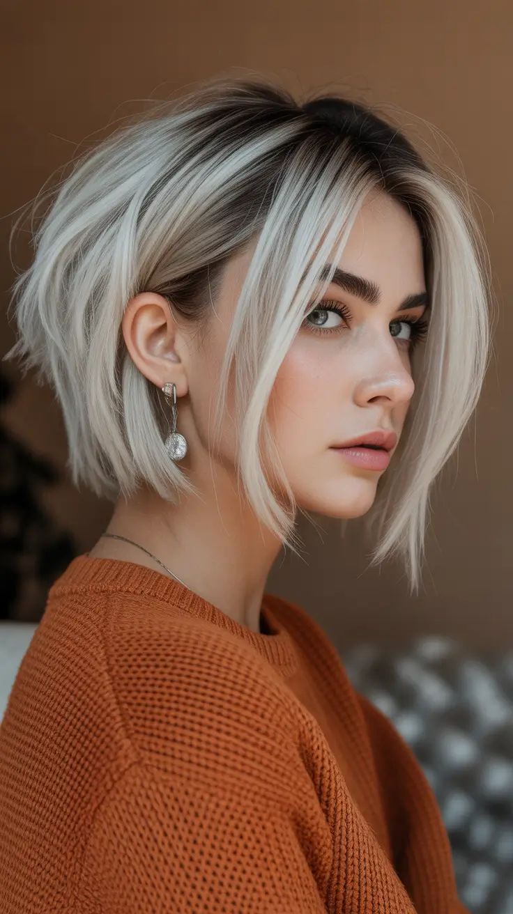 bob hairstyle 2026 Textured Inverted Blonde Bob