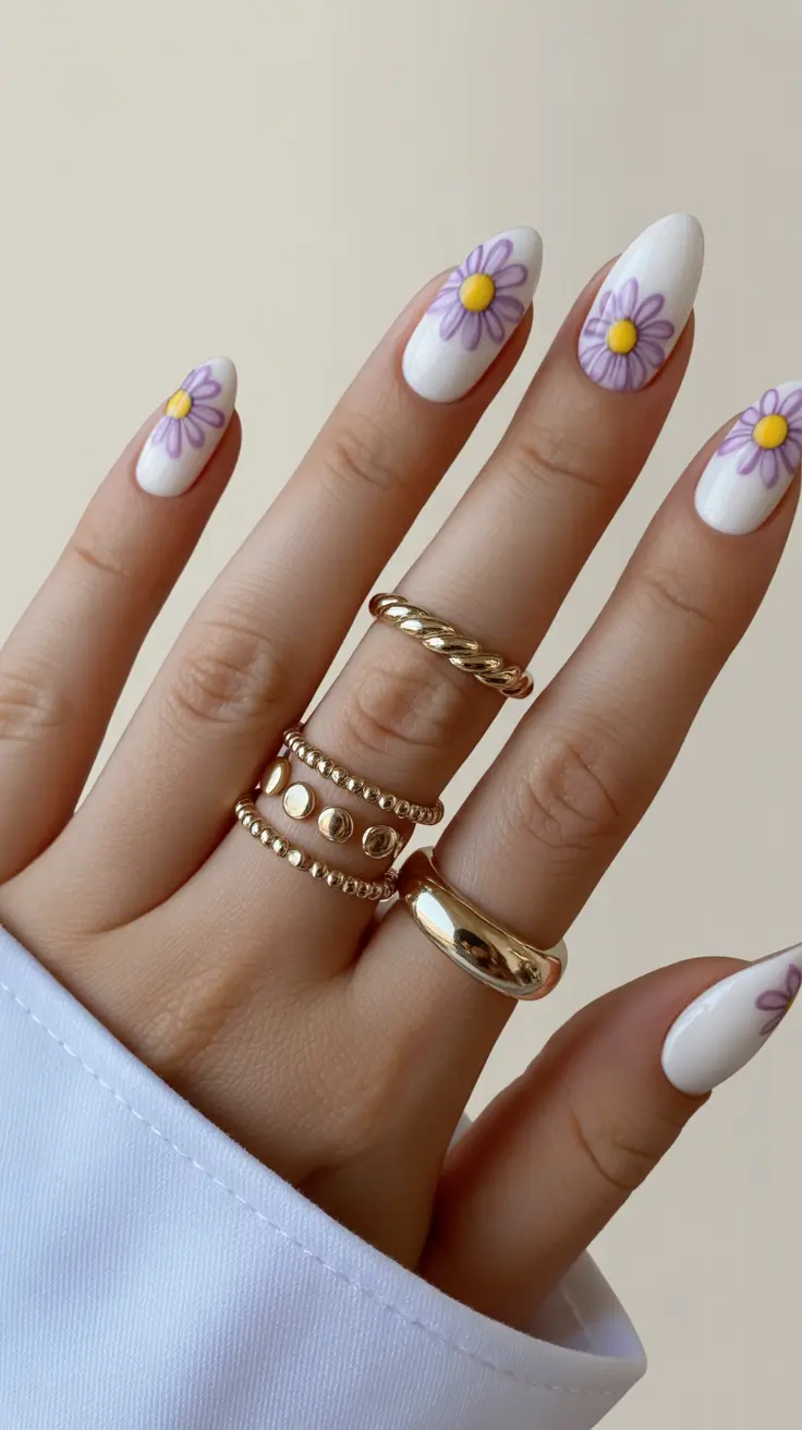 Cute Nails Inspiration 2026 Daisy Nails