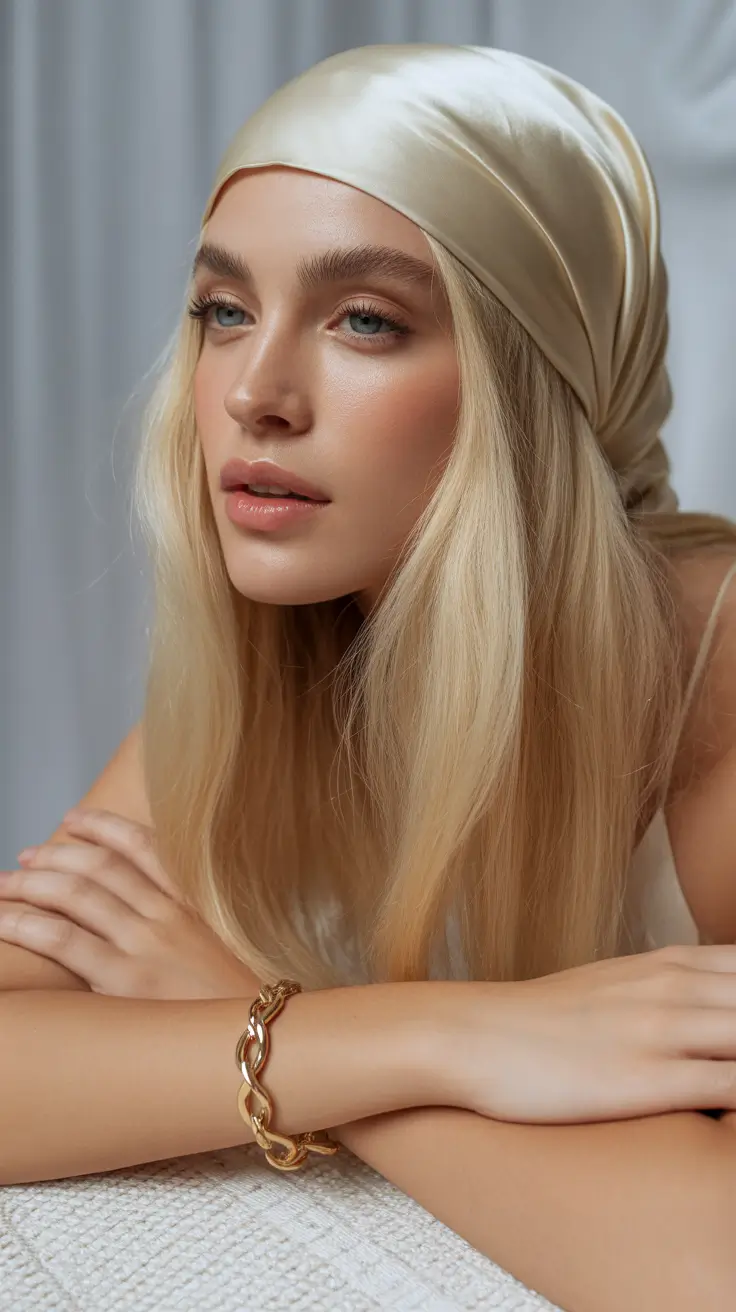 Cute Quick Hairstyles 2026 Silk Headscarf Elegance